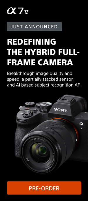 banner ad promoting pre-order of the new Alpha 7 V camera Banner image
