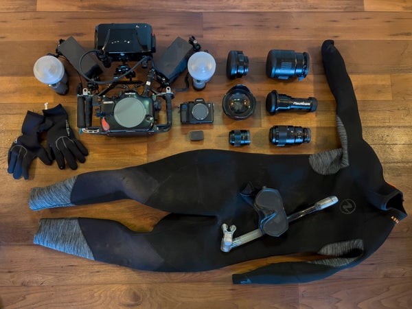 Andrew Zimmerman's underwater photography kit