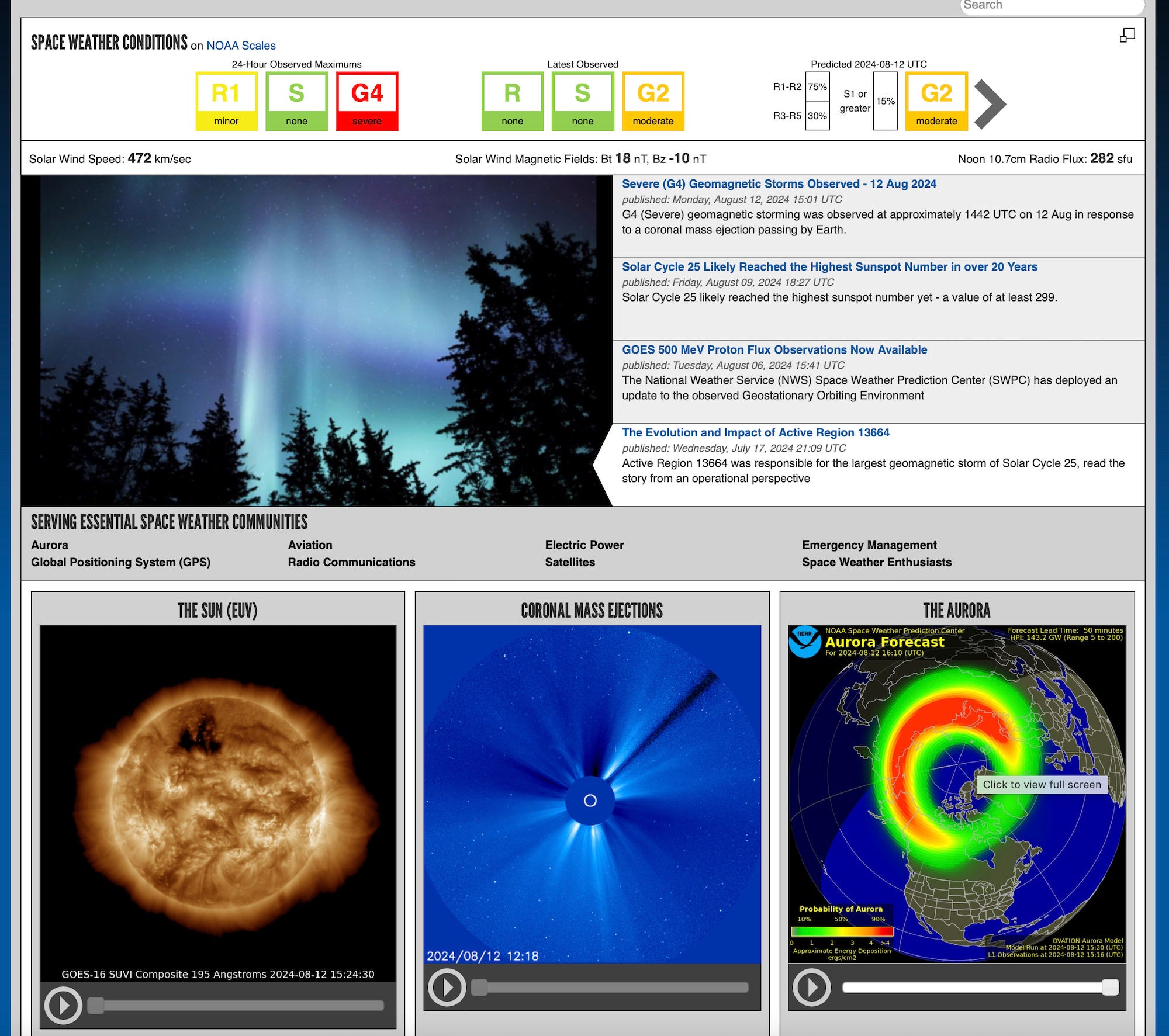 Aurora update Aug 12