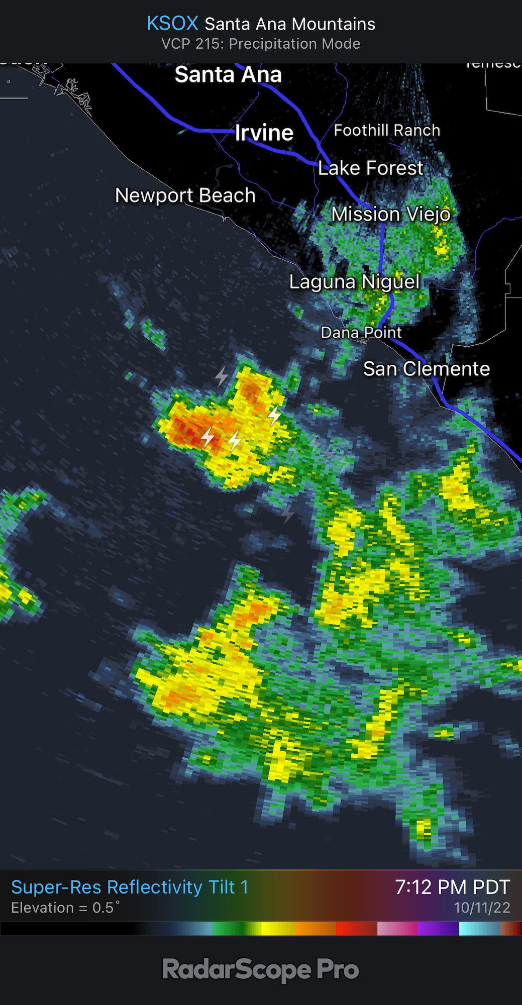 Storm radar for Stan Moniz's storm chase