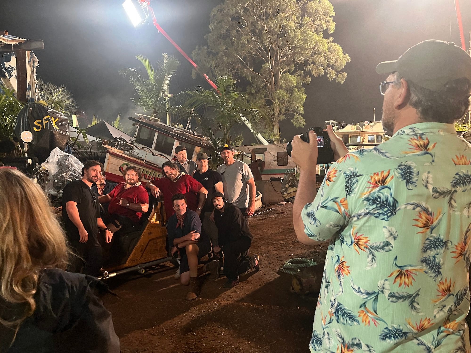 Unit stills photographer Bradley Patrick on the set of 