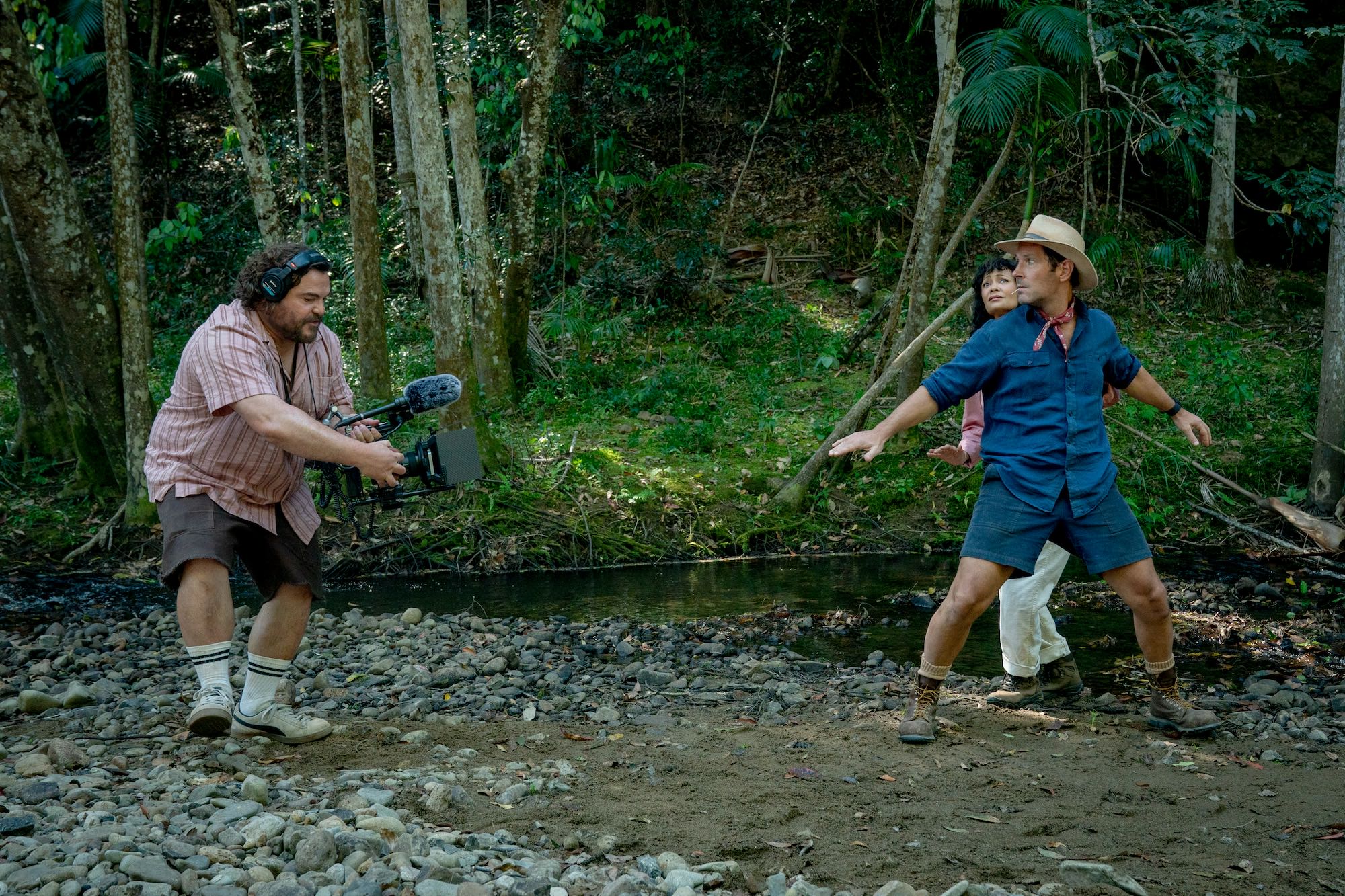 Photo of Jack Black and Paul Rudd from the film Anaconda. Photo of Jack Black and Paul Rudd from the film Anaconda.