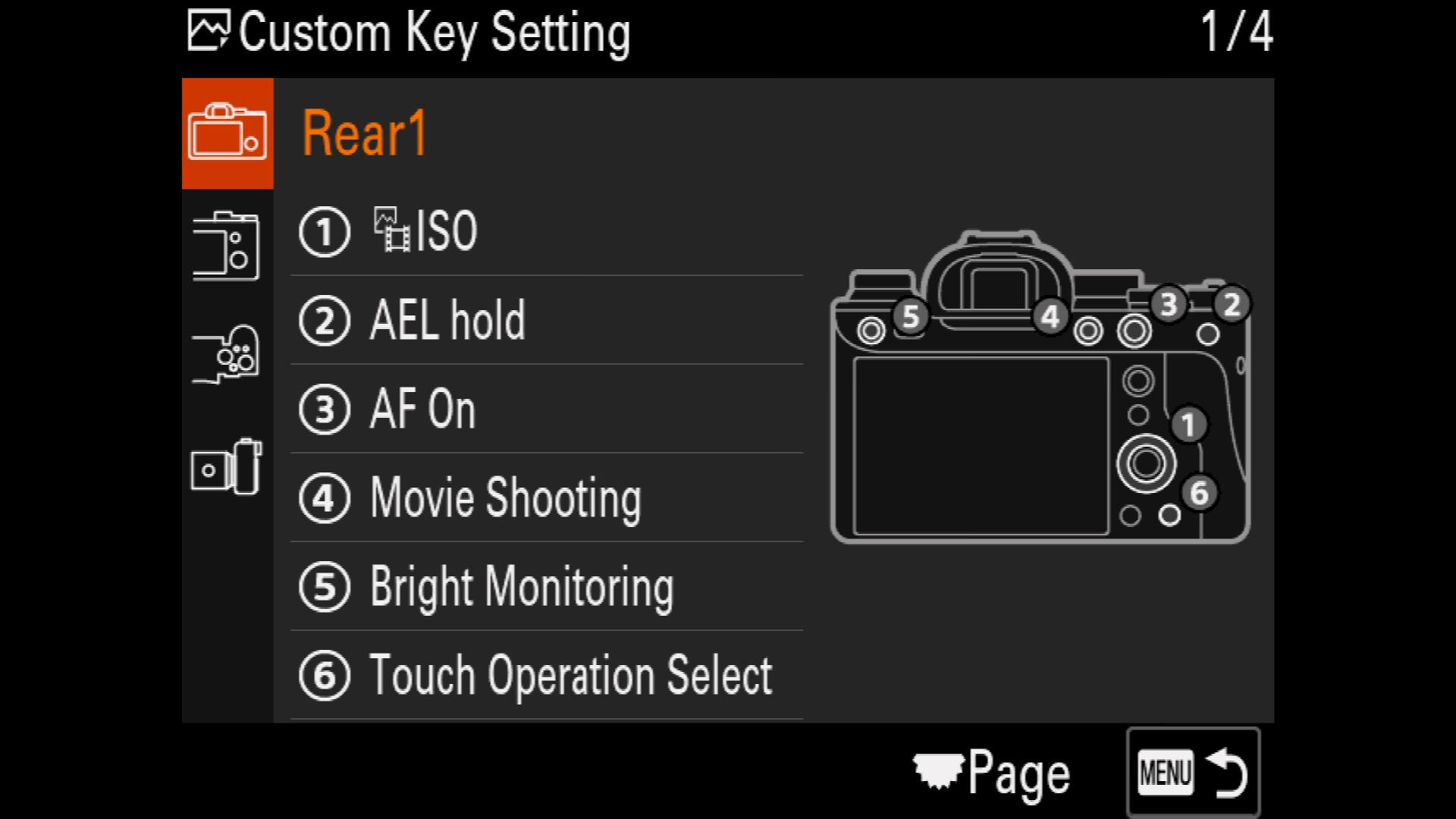 Alpha 1 Custom Key Setting Rear 1