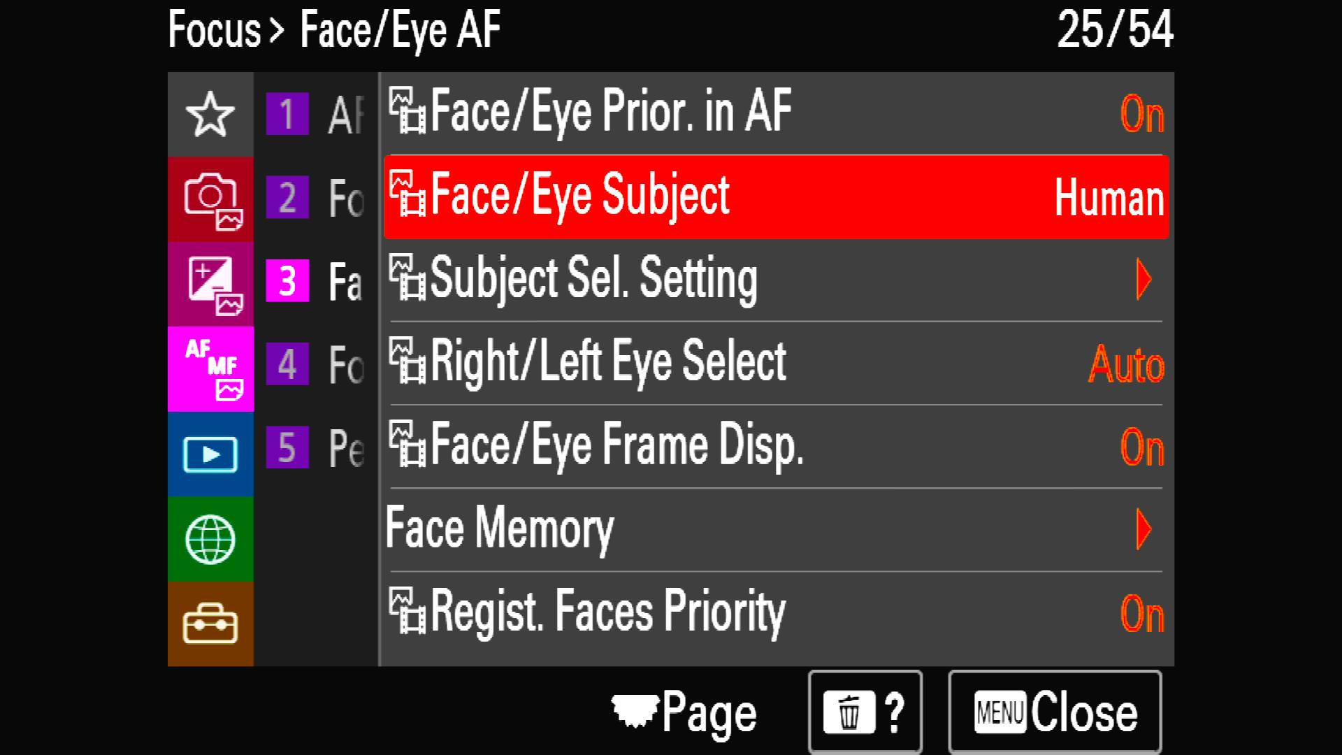 Alpha 1 Eye Autofocus