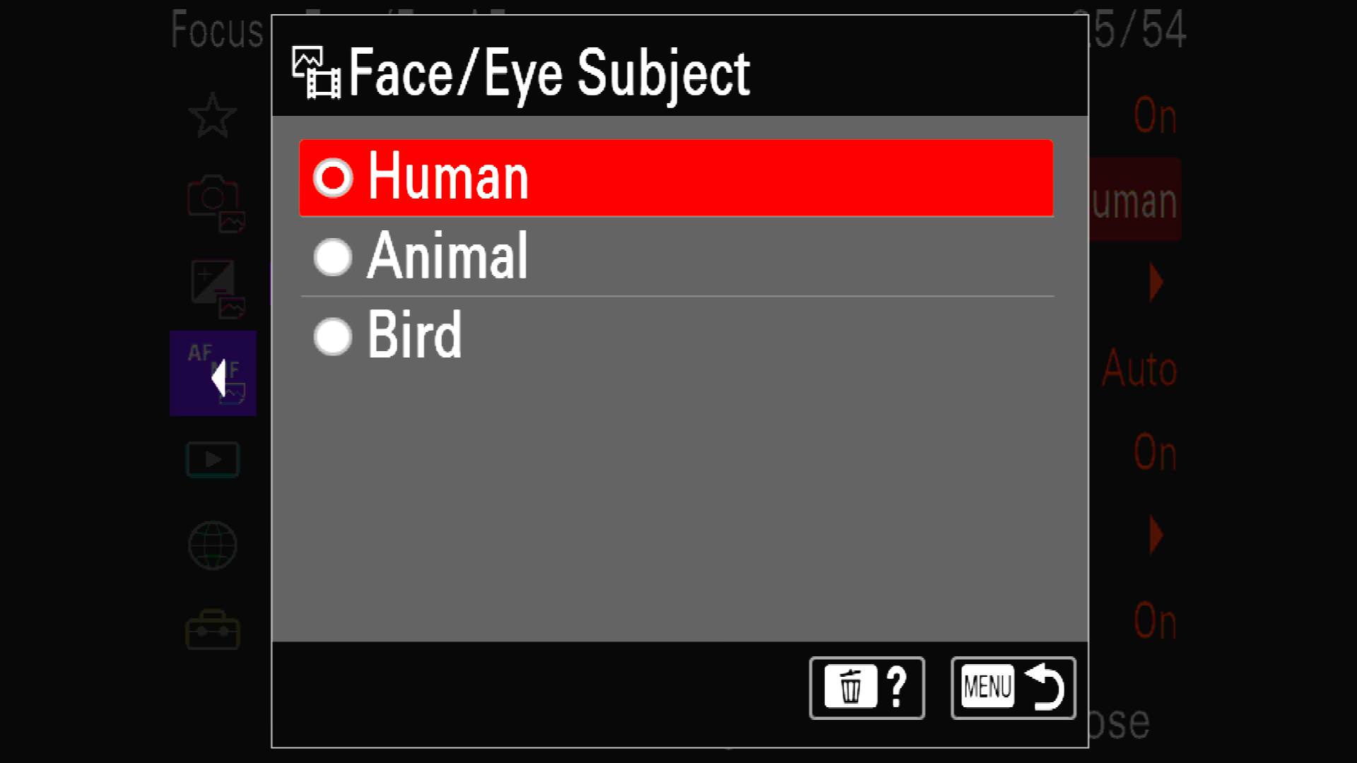 Alpha 1 Eye Autofocus