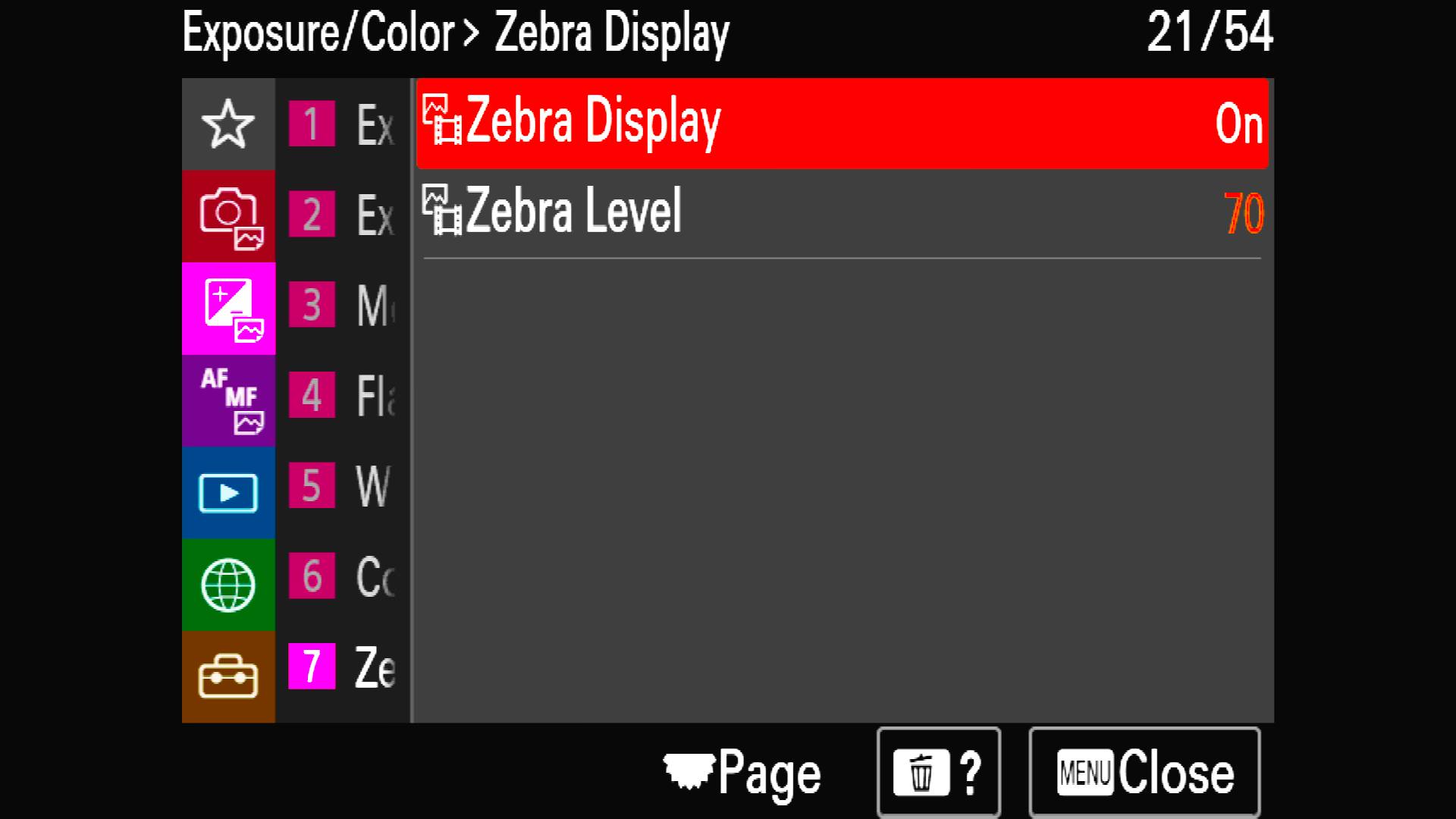 Alpha 1 Zebra Display