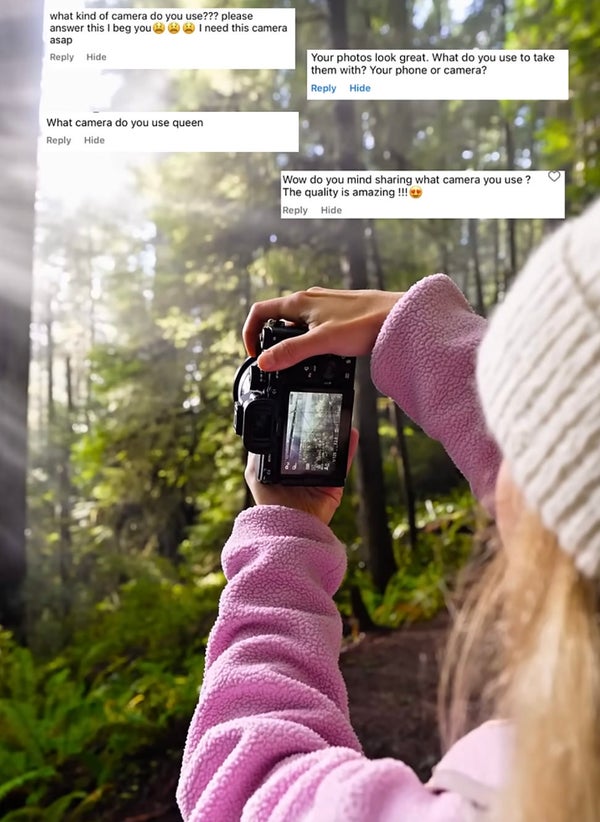 Creator Julia Thompson uses the Sony Alpha 7R V for landscape and portrait photography