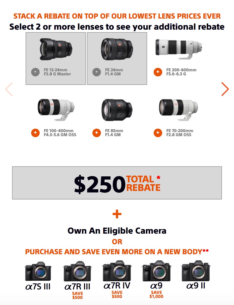 sony camera rebates 2021