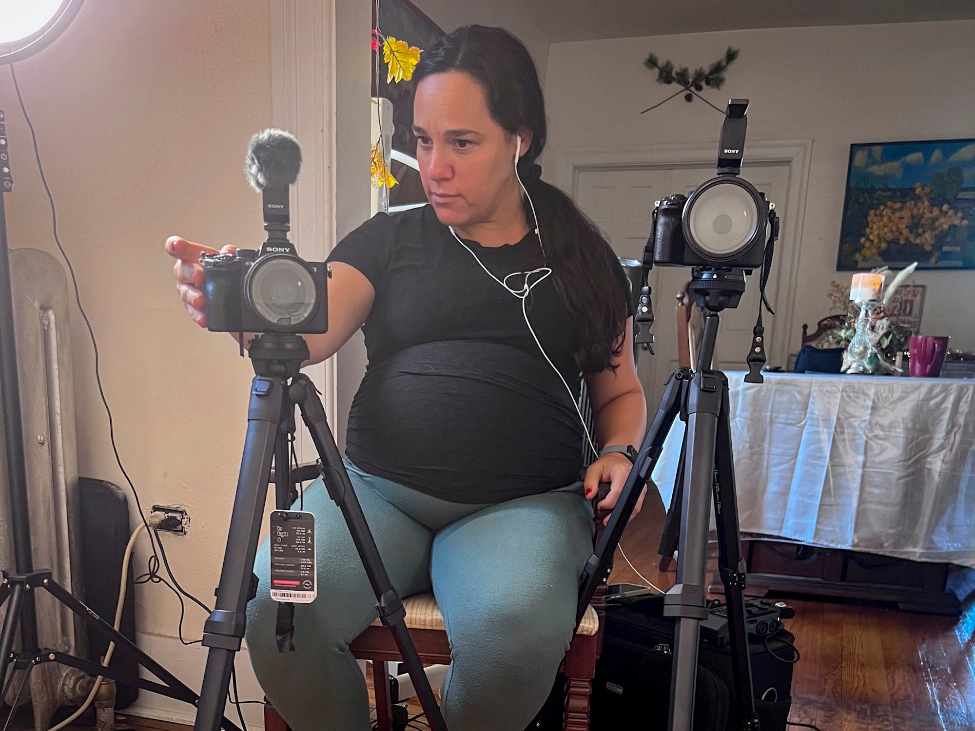 BTS of Nancy Borowick for her project, A Loss Mother's Stone
