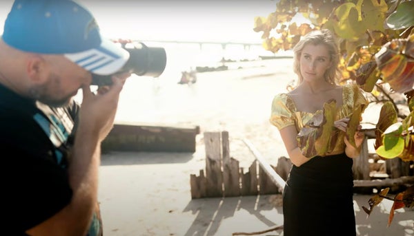 Miguel Quiles as he takes on a portrait session in harsh outdoor light with the Sony Alpha 1 and Sony 135mm F1.8 G Master lens