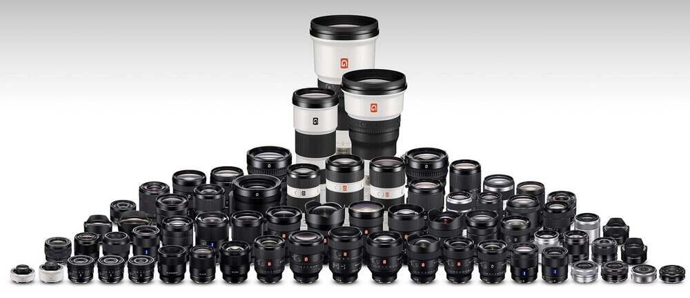 Complete Sony lens lineup