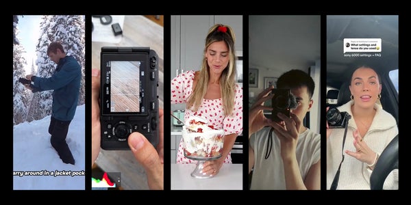 Vloggers using Sony cameras for content creation