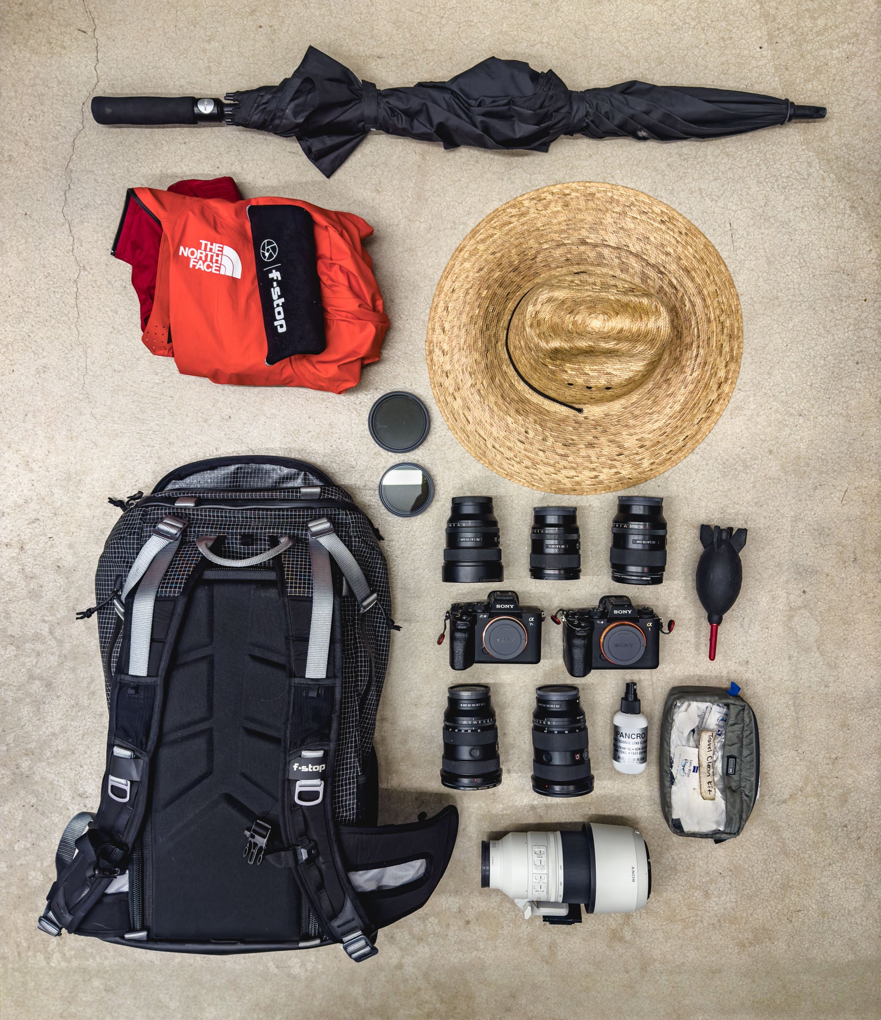 Renan Ozturk's kit for an Arctic assignment