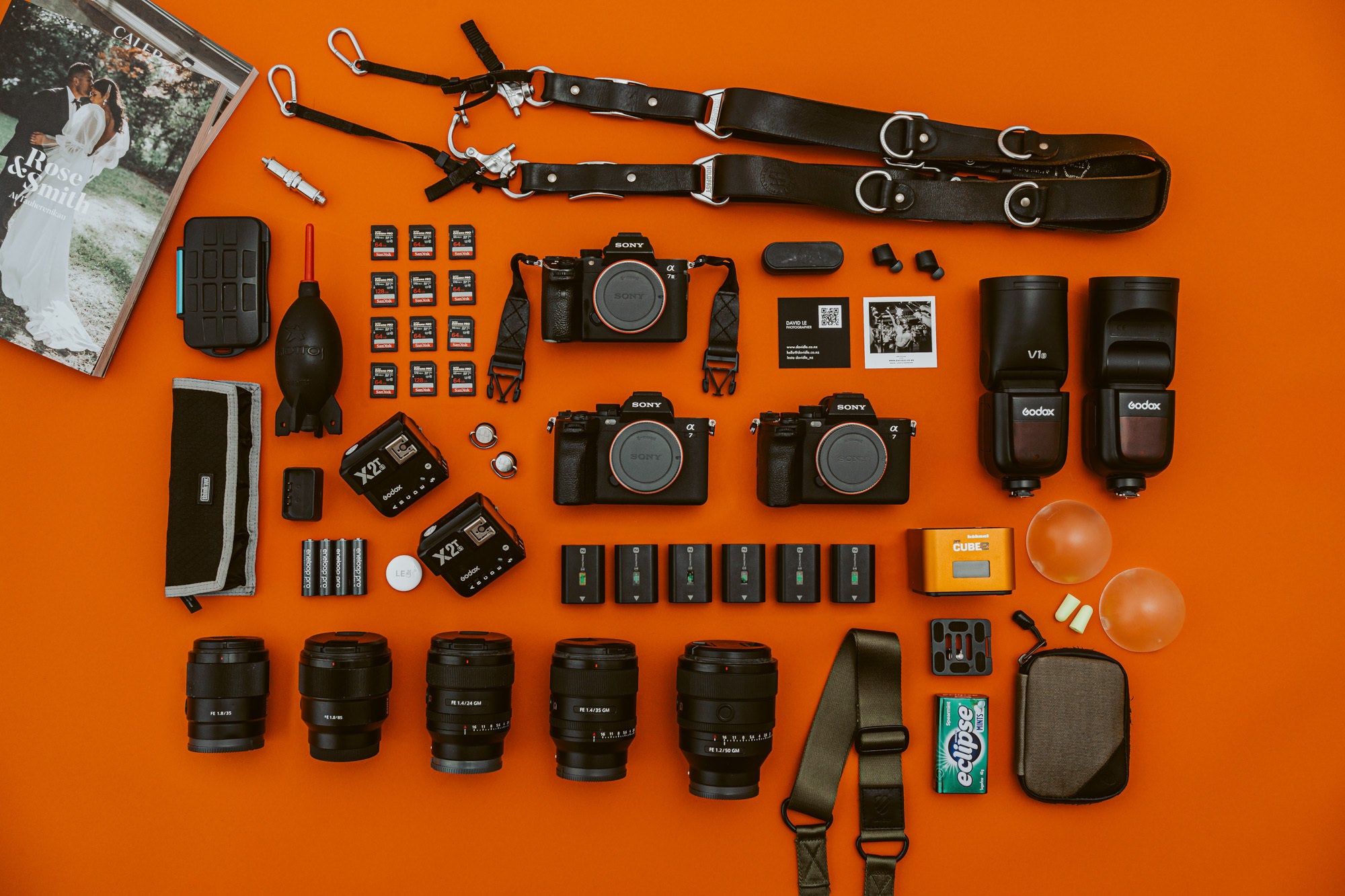 David Le's kit for wedding photography