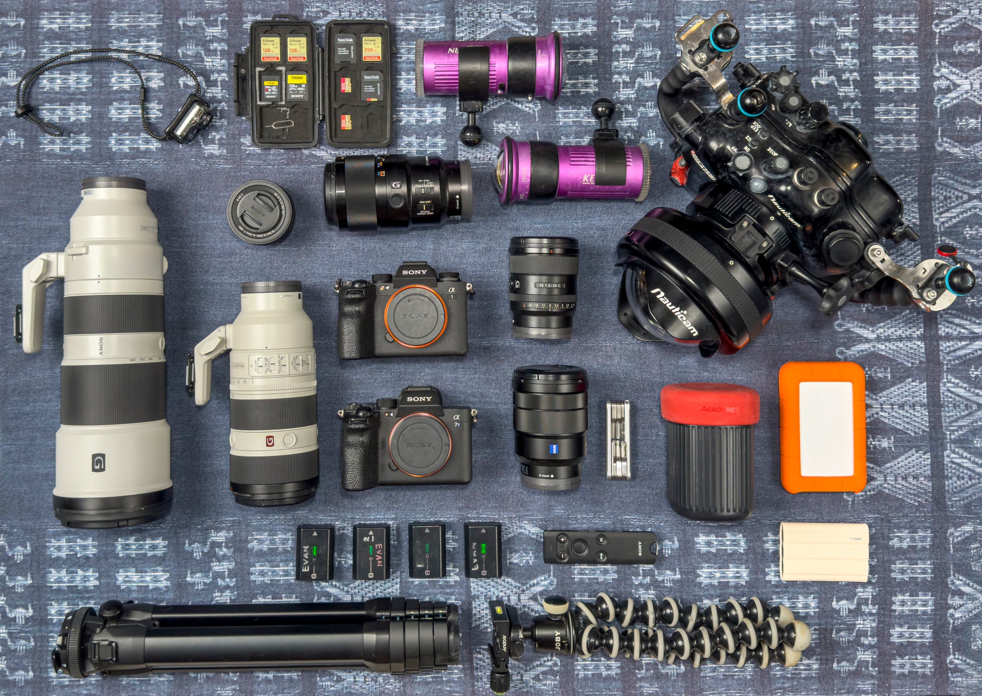 Evan Possley's kit for topside and underwater hybrid shooting