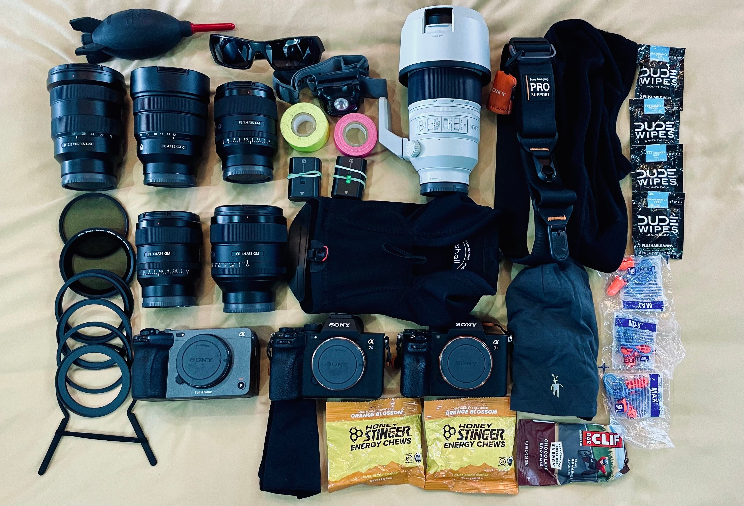 Gregg Jaden's travel and adventure kit for photo and video