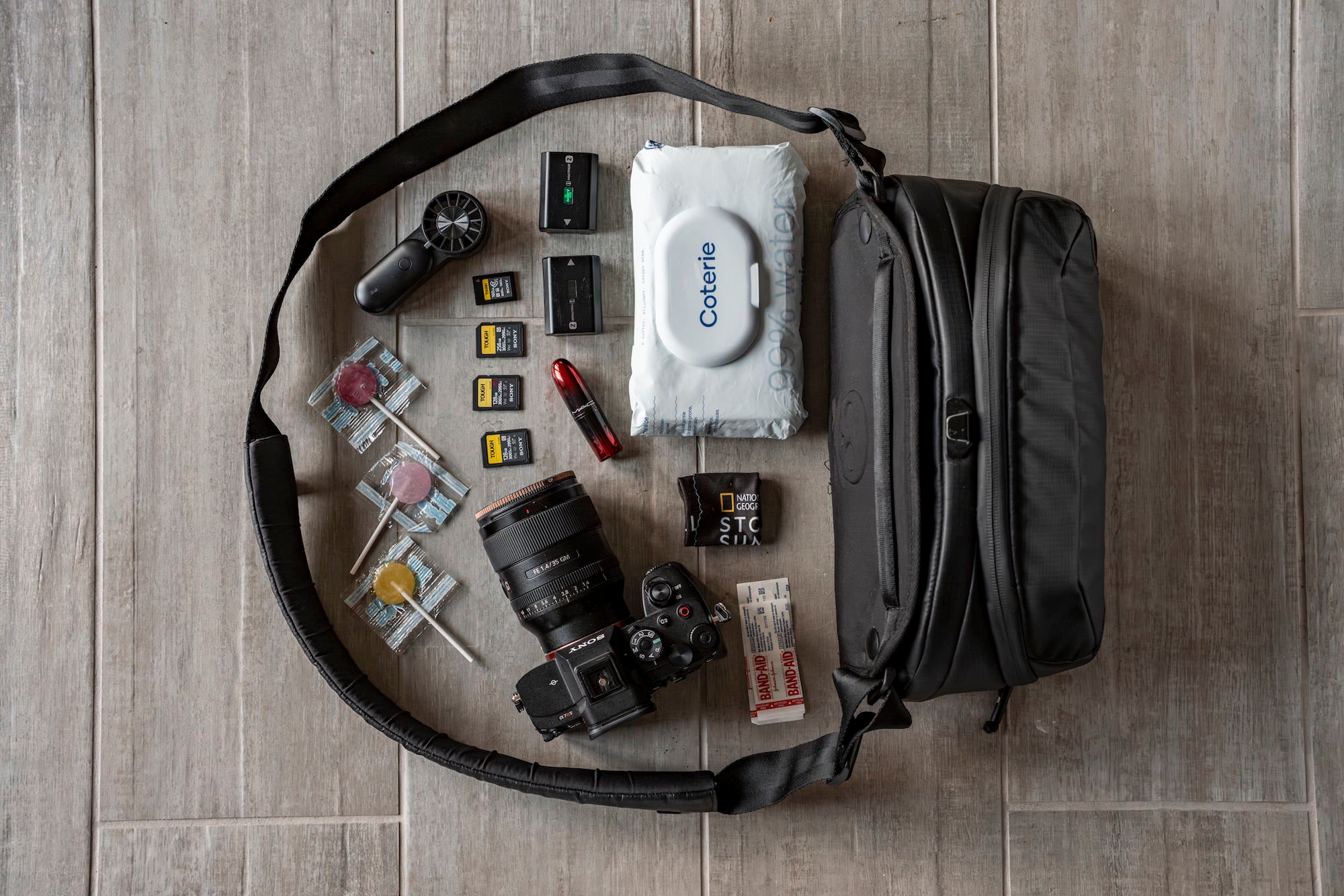 Sony Artisan Nancy Borowick's photography kit for family vacation