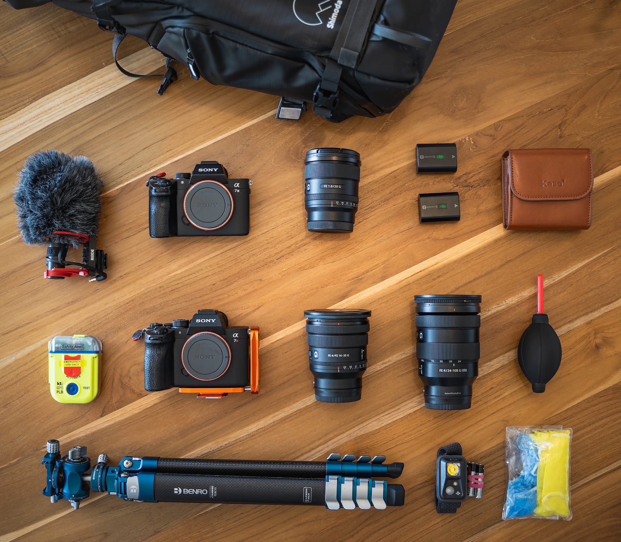 Oliver Whone's landscape photography kit