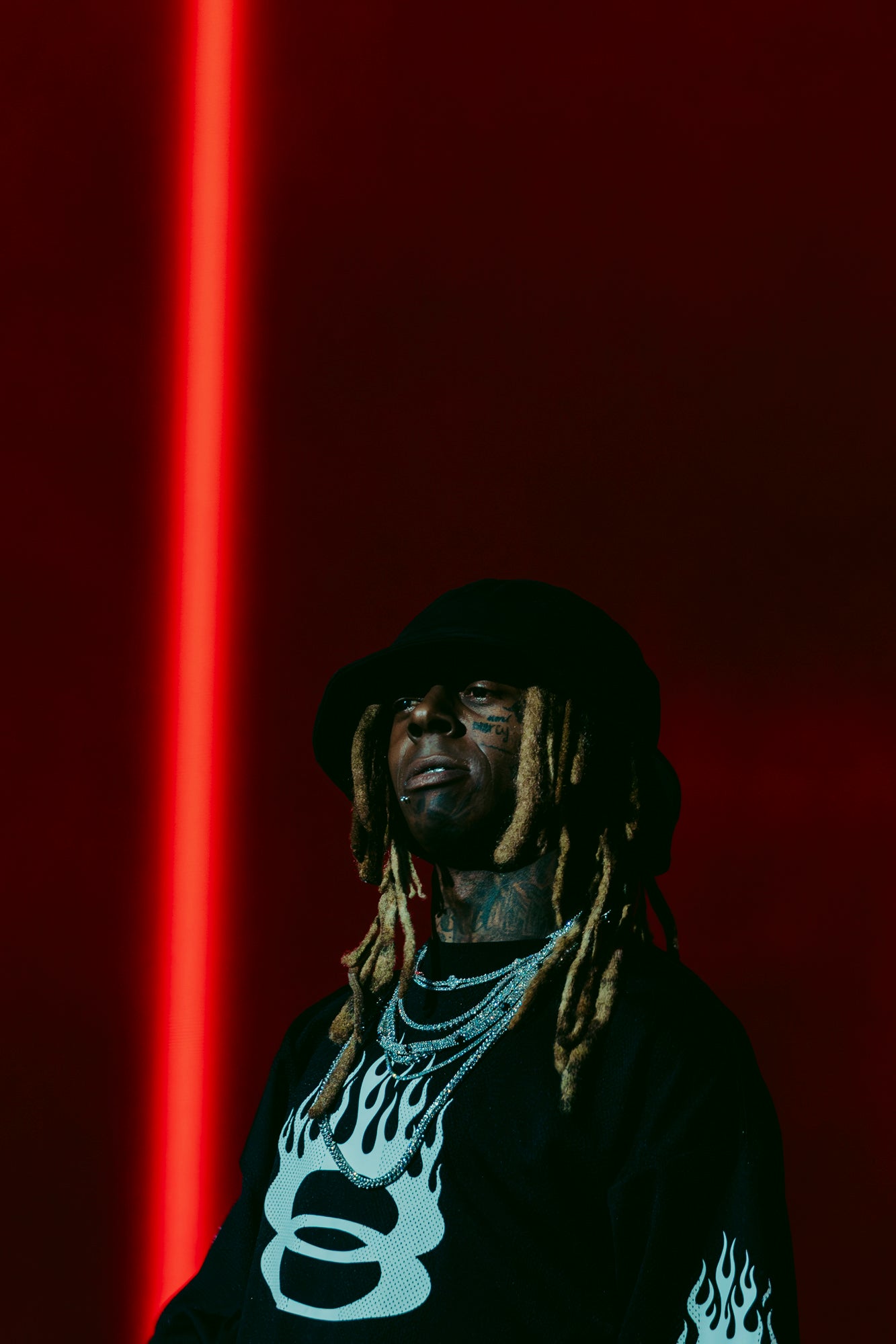 Lil Wayne – photo by Reginald Cunningham. Sony Alpha 7R V. Sony 70-200mm f/2.8 G Master II. 1/250-sec., f/4.5, ISO 2000
