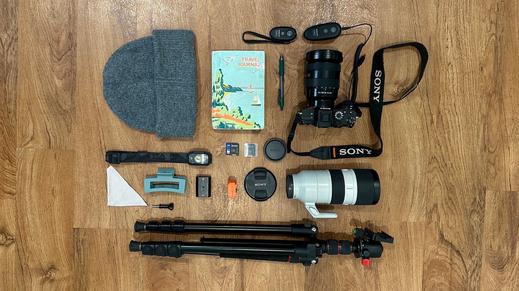 Sarah Rohrbach's kit for adventure, travel and hiking photography