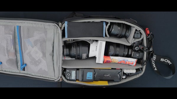 Sony Artisan Scott Robert Lim's kit for traveling to an on-location portrait session. 