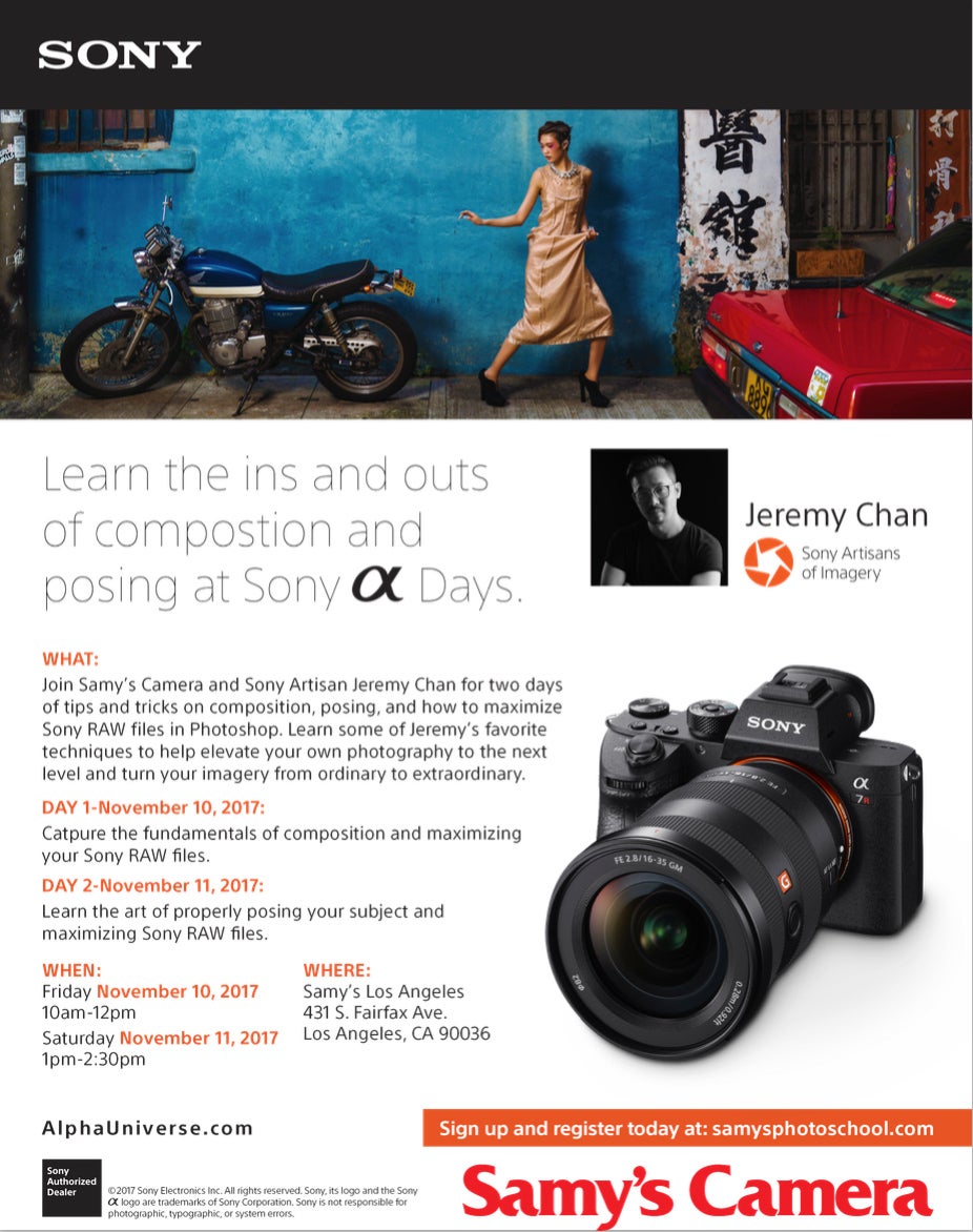 Learn Composition And Posing With Sony Artisan Jeremy Chan ...