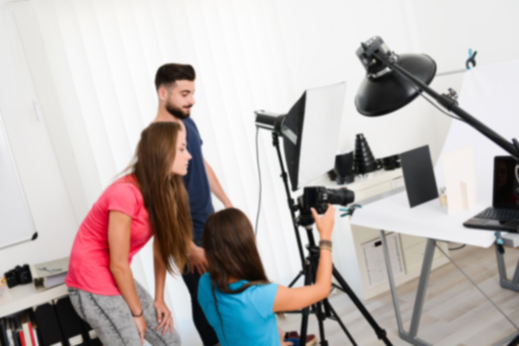 generic image of students in a photography studio