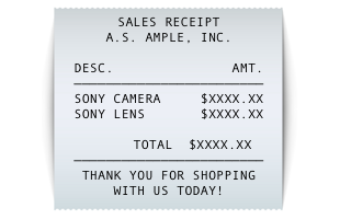 sales receipt image